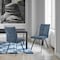 Armen Living Rylee Dining Room Accent Chair in Blue Fabric and Black Finish, PK2 LCRYSIBLU - alternate 2